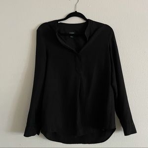 J. Crew Black Long Sleeve Blouse size S